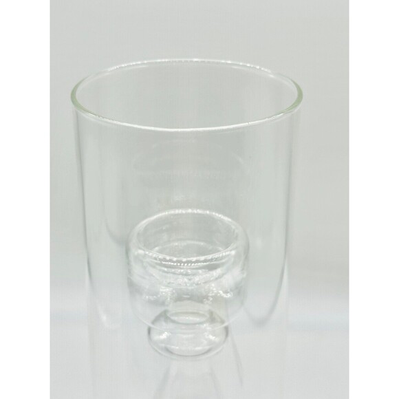 Hand Blown Glass Tea Light Votive Candle Holder Hurricane Style - Picture 2 of 6